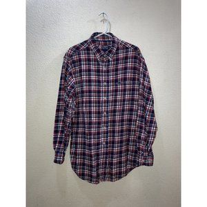 Chaps Ralph Lauren Flannel Shirt Plaid Red/Blue/White Mens Large